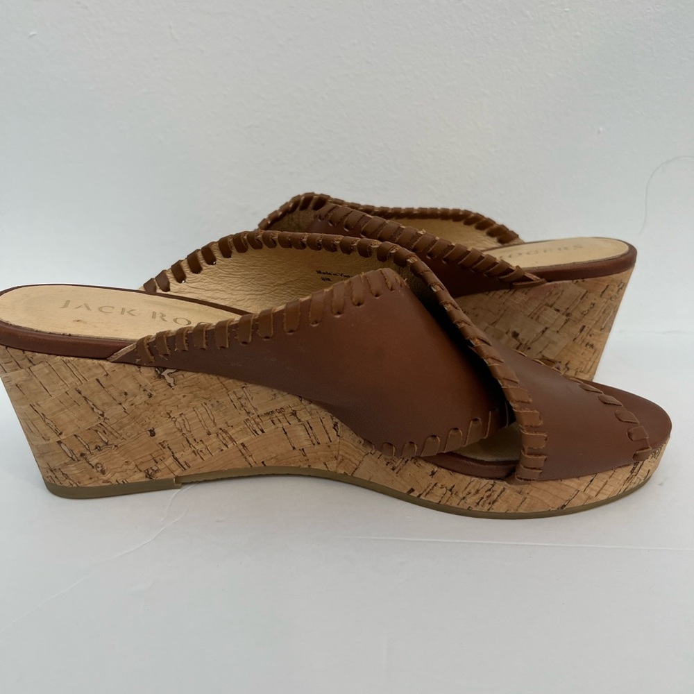 Jack Rogers  Women’s Sandals Cross Band Mid-Wedge Sloane Luggage Sloan Size 8M